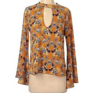 Orange Floral Top